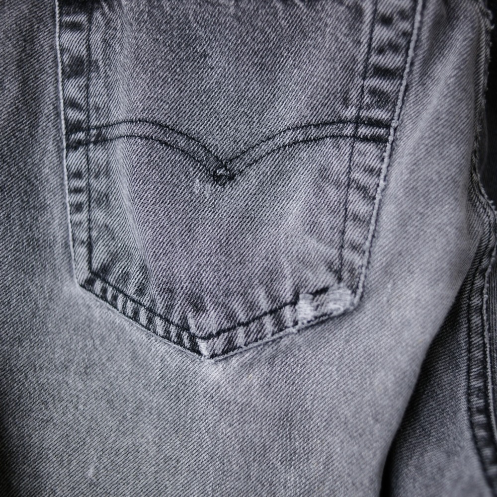 Vintage Levi's SilverTab Loose‎ Jeans 34x34 (31x32) Black Gray Y2K Baggy Skater - Picture 13 of 16